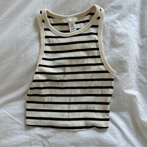 Black and White cropped tank